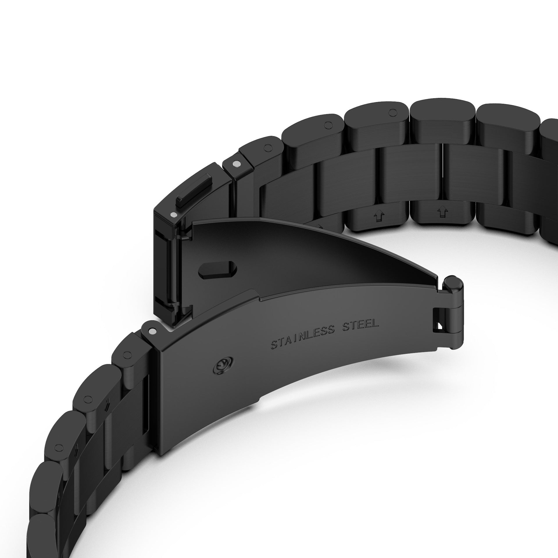 For Samsung Galaxy Fit3 Replacement Strap Quick Release Stainless Steel Watch Band, Black For Samsung Galaxy Fit3 Replacement Strap Quick Release Stainless Steel Watch Band, Black